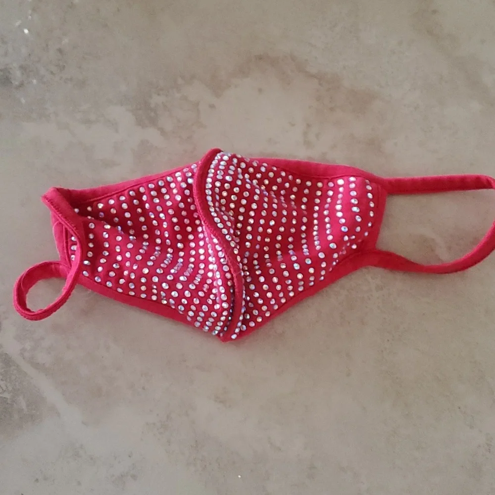 **SALE**Red Jeweled Facemask nwot